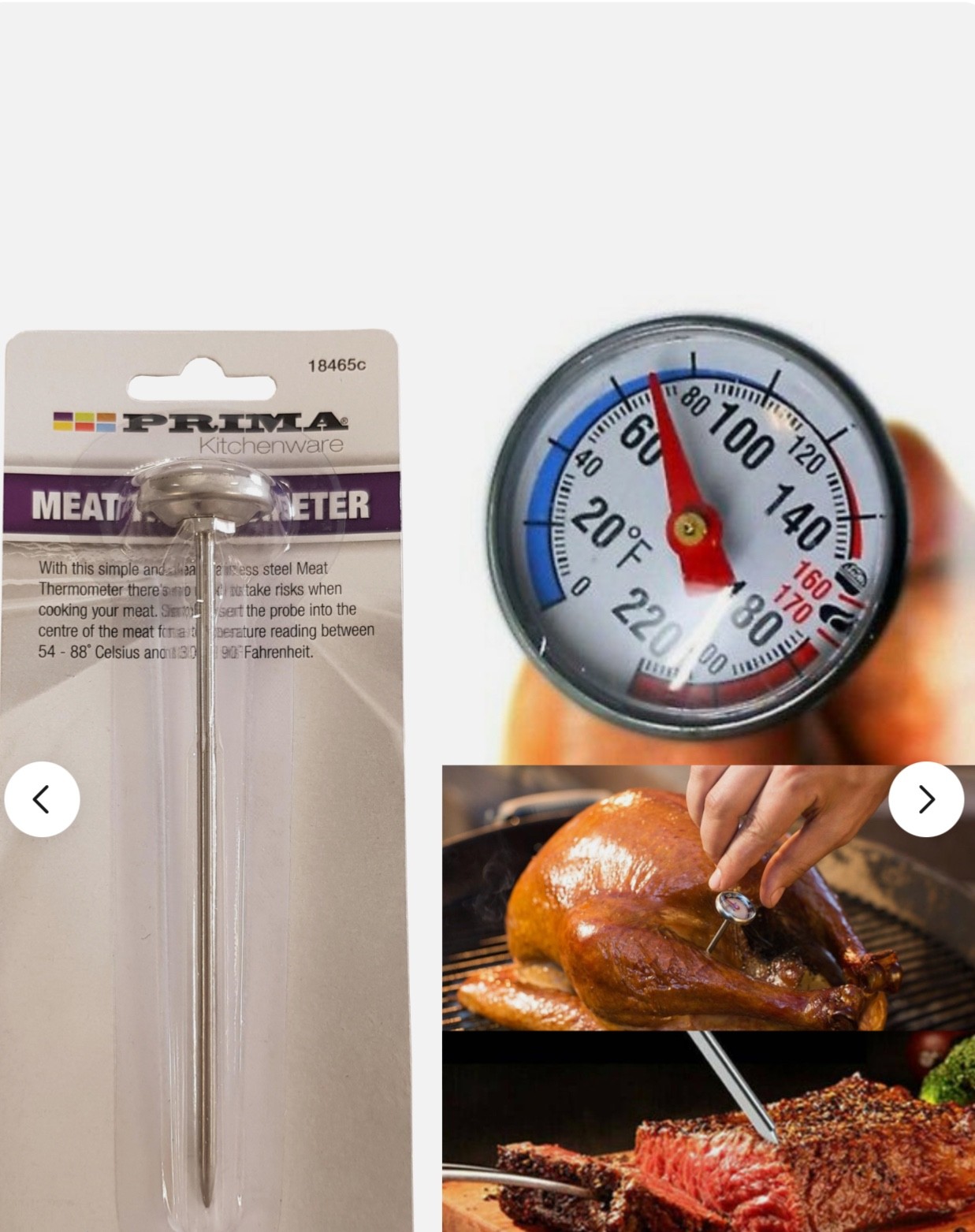 Stainless Steel Food Thermometer Probe – Meat, BBQ, Milk