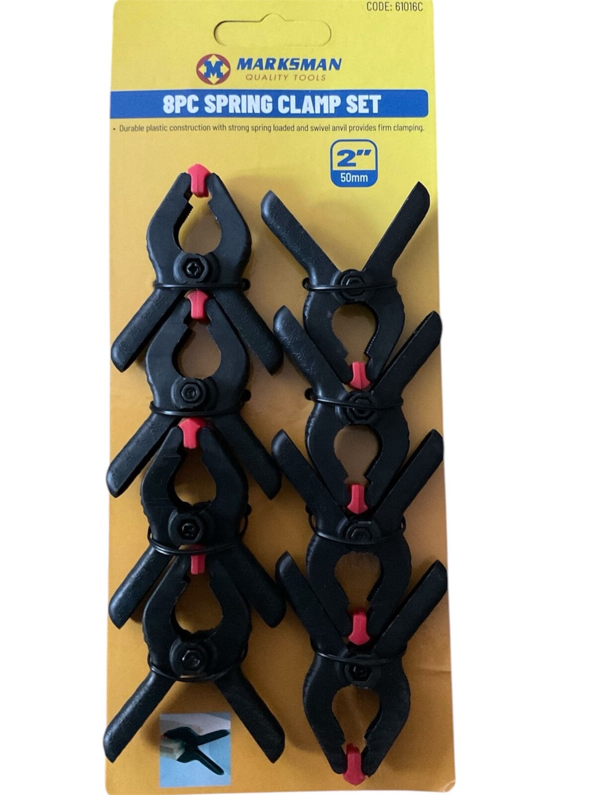 8 pc 2” QUALITY Heavy Duty SPRING CLAMPS Nylon Plastic Quick Grips