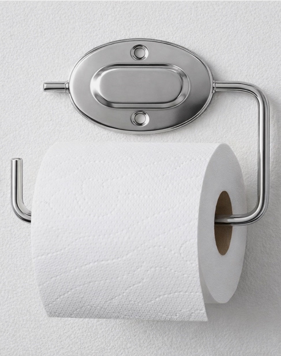 Bathroom Toilet Roll Paper Holder Rack Wall-Mount Screw Fitting Stainless Steel