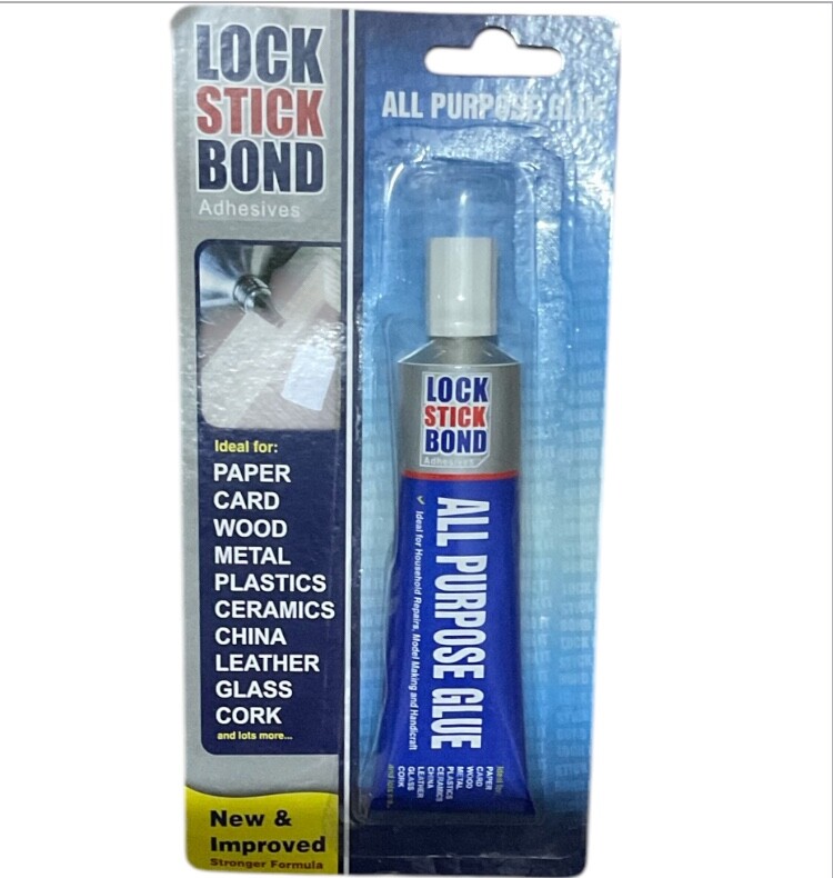 Lock Stick Bond All Purpose Clear Glue Adhesives Stronger Handicraft Repair 30g