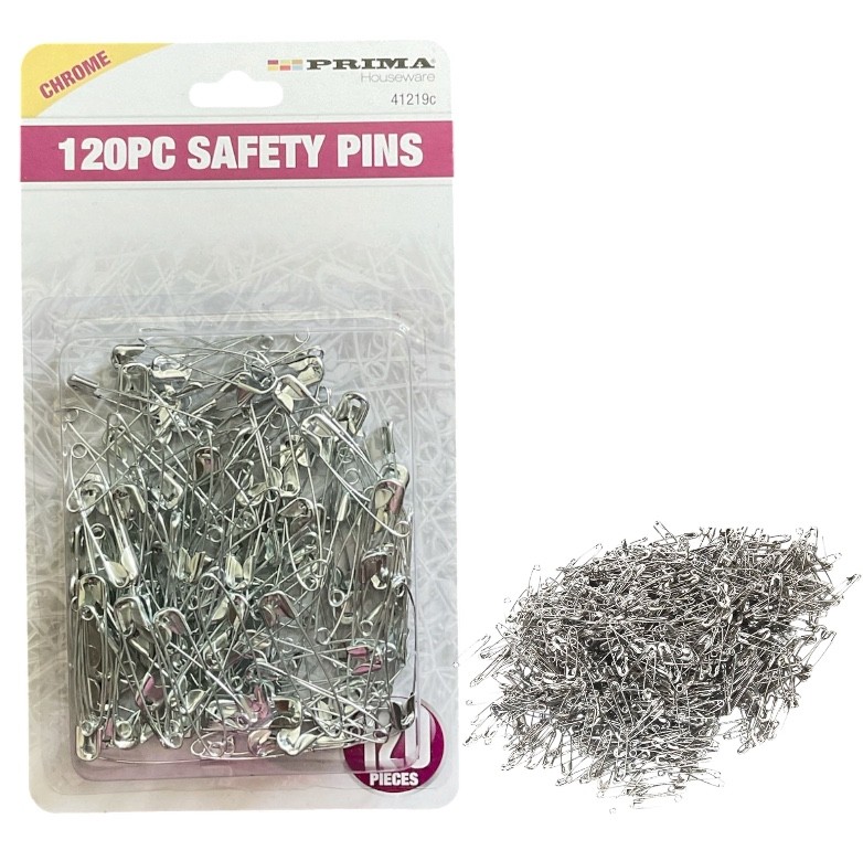 120PC Safety Pins Metal Silver Medium Sewing Craft Dressmaking Sewing Clothing