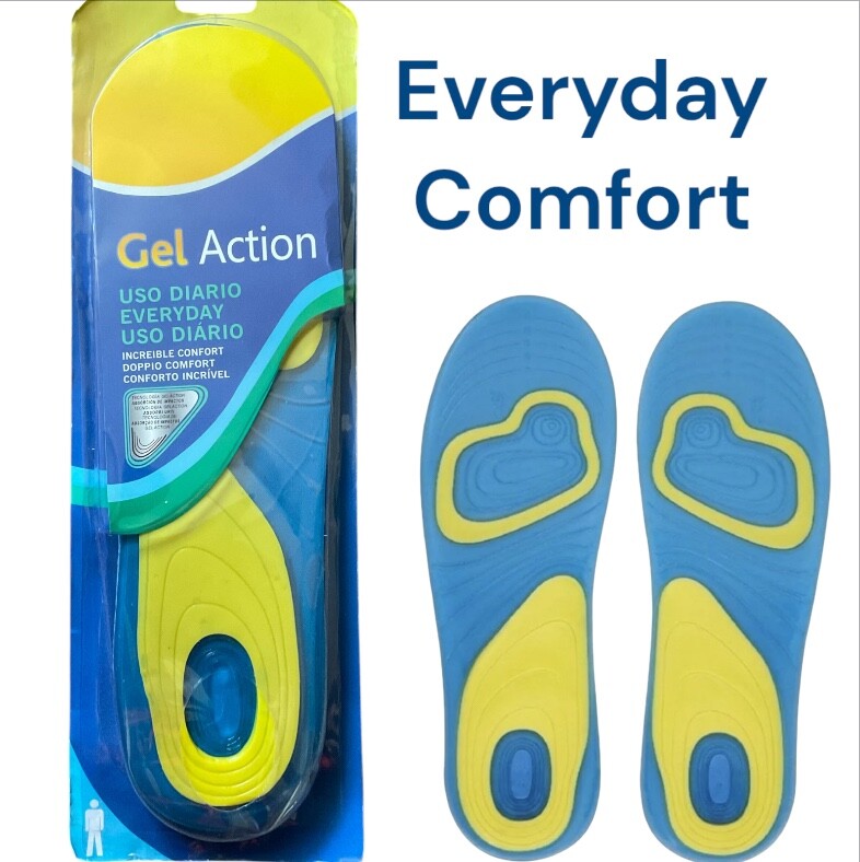 Gel Insole Shoe Boot Inserts Orthotic Arch Support Pad Shock Absorption Insoles
