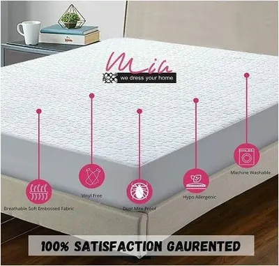 Domestic Terry Mattress Protector (Waterproof) - 4ft Small Double / White