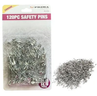 120PC Safety Pins Metal Silver Medium Sewing Craft Dressmaking Sewing Clothing