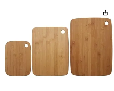 Bamboo Chopping Board Set of 3 Wooden Cutting Boards Sizes Kitchen Offer