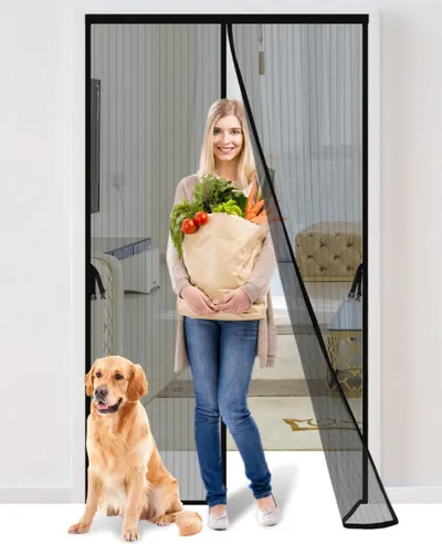 Curtain Door Mesh Magnetic Fastening Mosquito Fly Bug Insect Net Screen Emtec