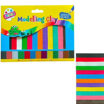 Set 12 Colours Modelling Clay Soft Craft Clay Non Dry Reusable Kids Hobby Artbox