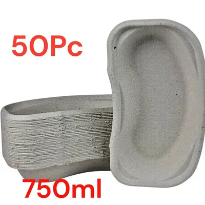 50Pc 750 ml Disposable Kidney Dishes Biodegradable Medical Waste Sick Vomit Bowl