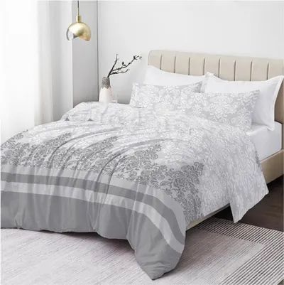 Stripe Duvet Cover - Double / Beige