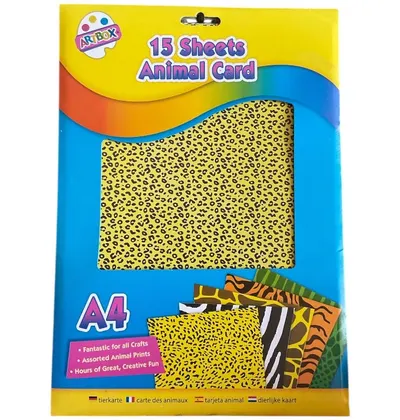 15 x A4 Sheet Assorted Animal Print Creative Craft Children Origami Fun Art 261g