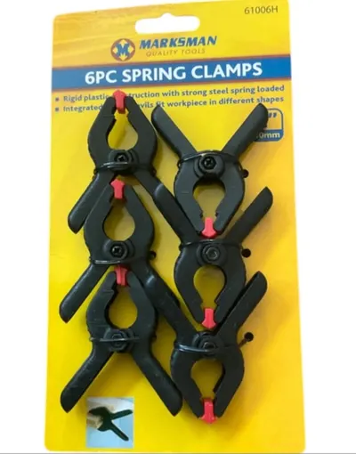 6 Pc  2'' SPRING CLAMPS QUALITY HEAVY DUTY NYLON PLASTIC QUICK GRIP CLIPS