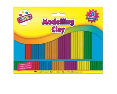 Set 6 Colours Modelling Clay Soft Craft Clay Non Dry Reusable Kids Hobby Artbox