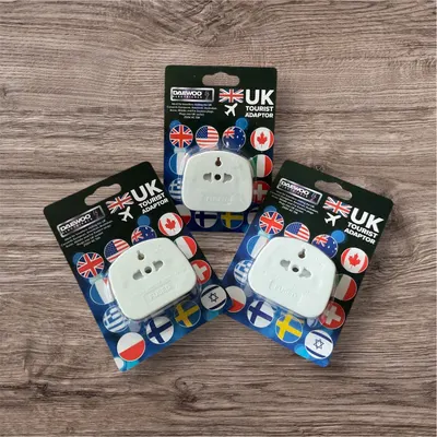 3 pc UK Tourist Adaptor
