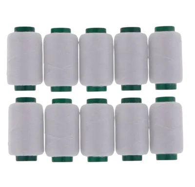 10 Pc White Sewing Thread Reel Practical Hand Sewing  DIY White