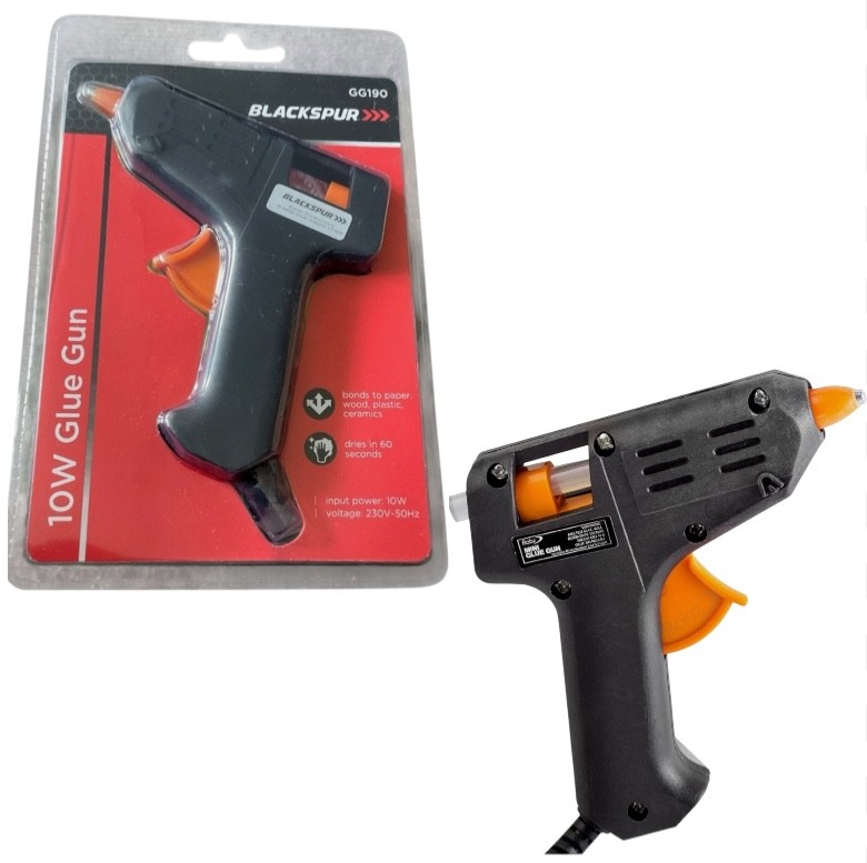 10W Glue Gun Hot Melt Electric with 2 Adhesive Glue Sticks DIY Hobby Craft UK