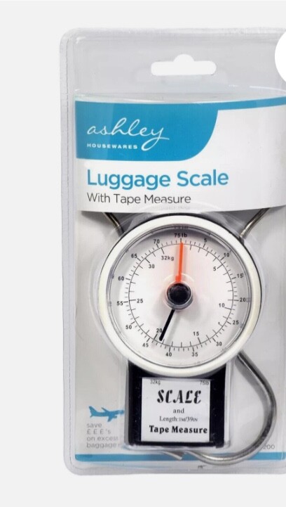 Ashley Housewares Luggage Scale With Tape Measure