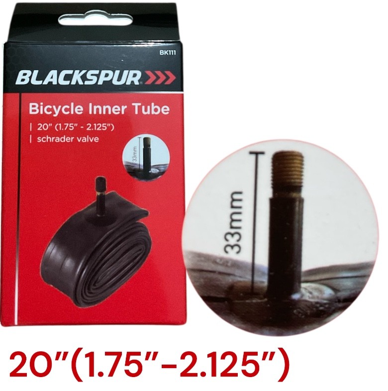 Blackspur 20" Schrader Valve Inner Tube – Bike
