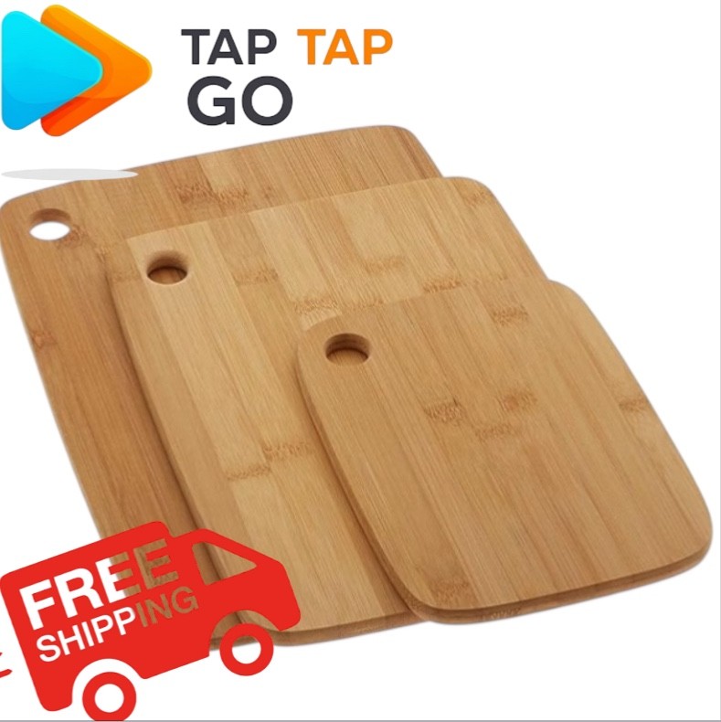 Bamboo Chopping Board Set of 3 – Wooden Cutting Boards