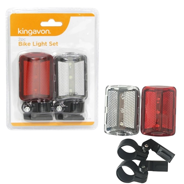 2x Bicycle LED Lights Torch Front Rear Lamp Set Mountain Bike Waterproof Bright