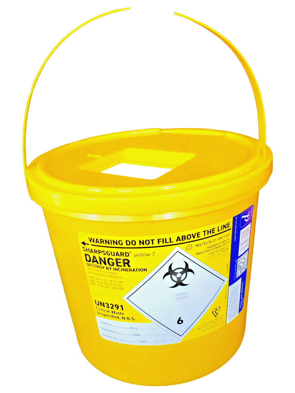 7L Sharps Bin Container Storage Sharpsguard Yellow Daniel’s Medical Tattoo