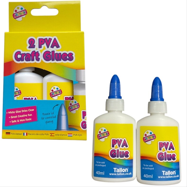 2 Pc PVA Craft Glue Non  Toxic Craft  and Arts