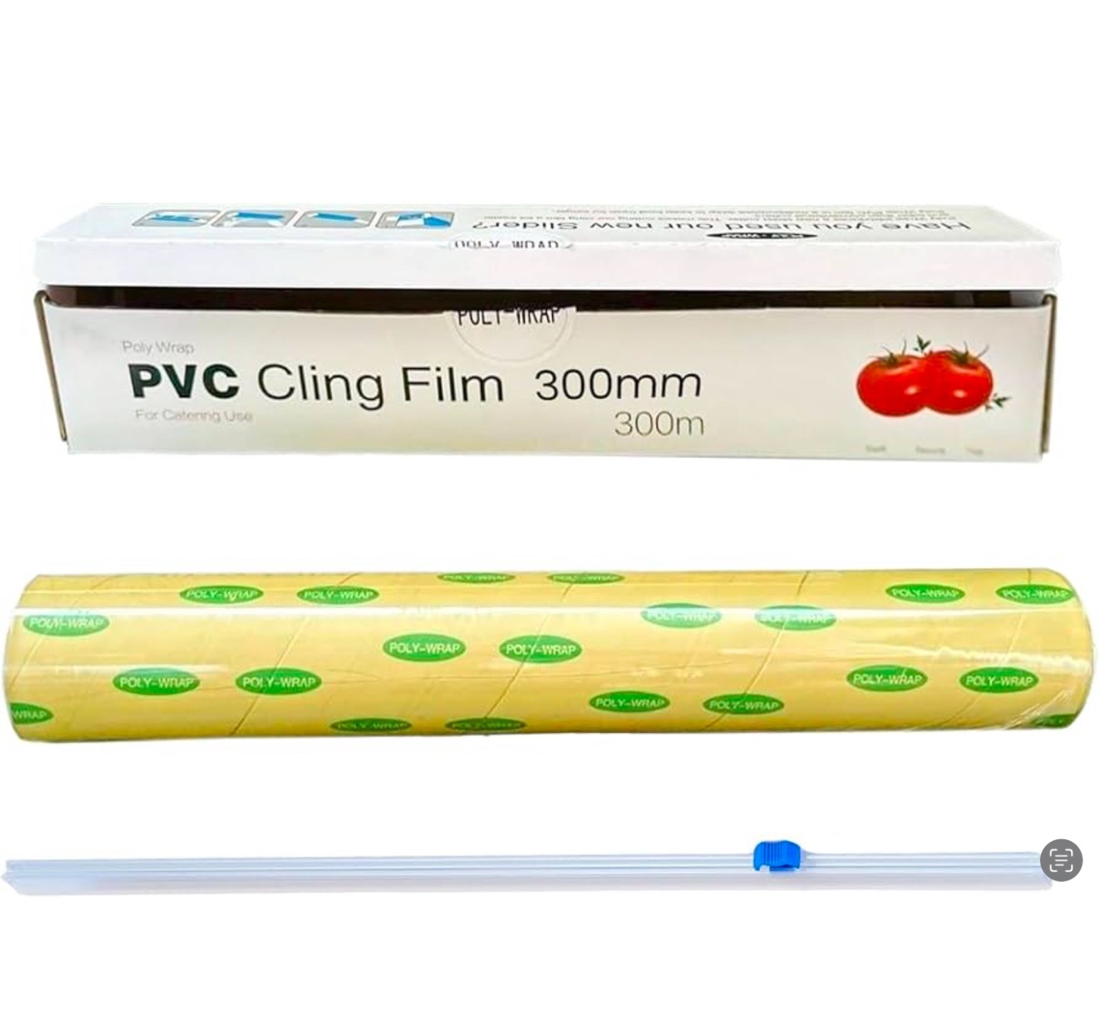 300m x 300mm Catering Kitchen Clear Cling Film Food Plastic Wrap Large Wrapping