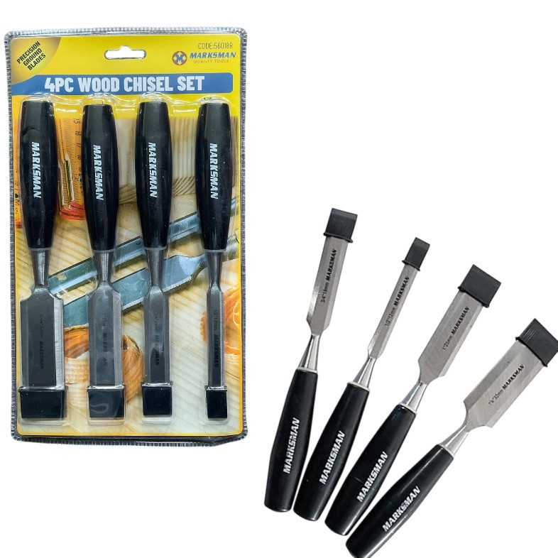 WOOD CHISEL SET WOODWORKING CARVING FIRMER CHISEL CRV TOOLS HANDLE DIY WORKSHOP