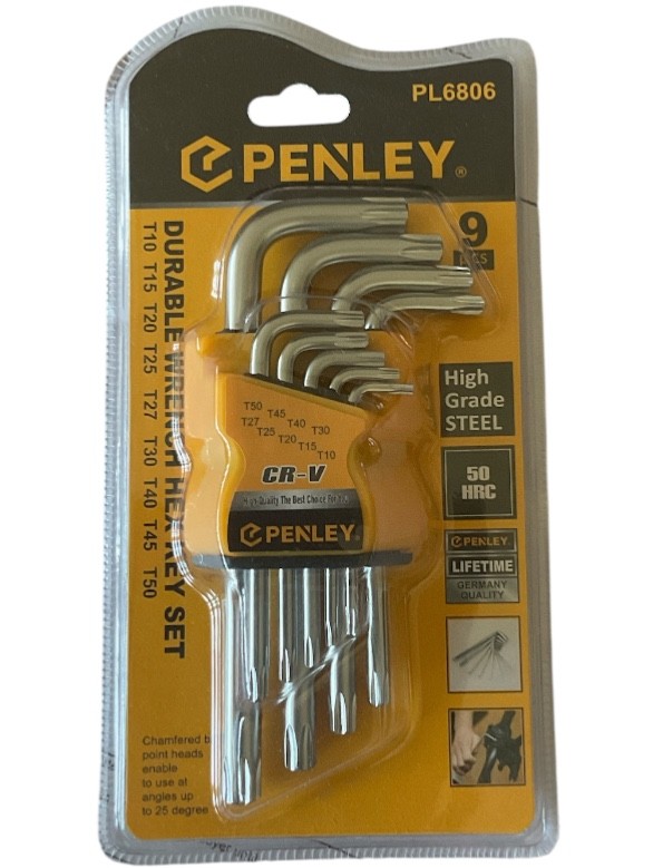 9pc Durable Wrench Hex Key Set Hight Grade Steel DIY Chamfered Ball Point Heads