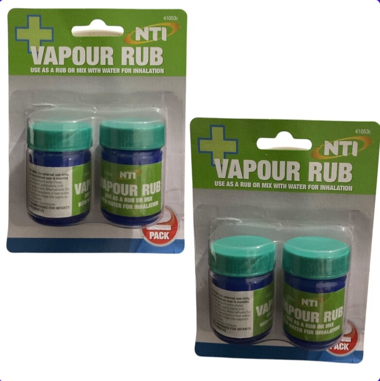 4 X VAPOUR RUB COLD COUGH CONGESTION PAIN RELIEF EUCALYPTUS MENTHOL HEALTH NEW