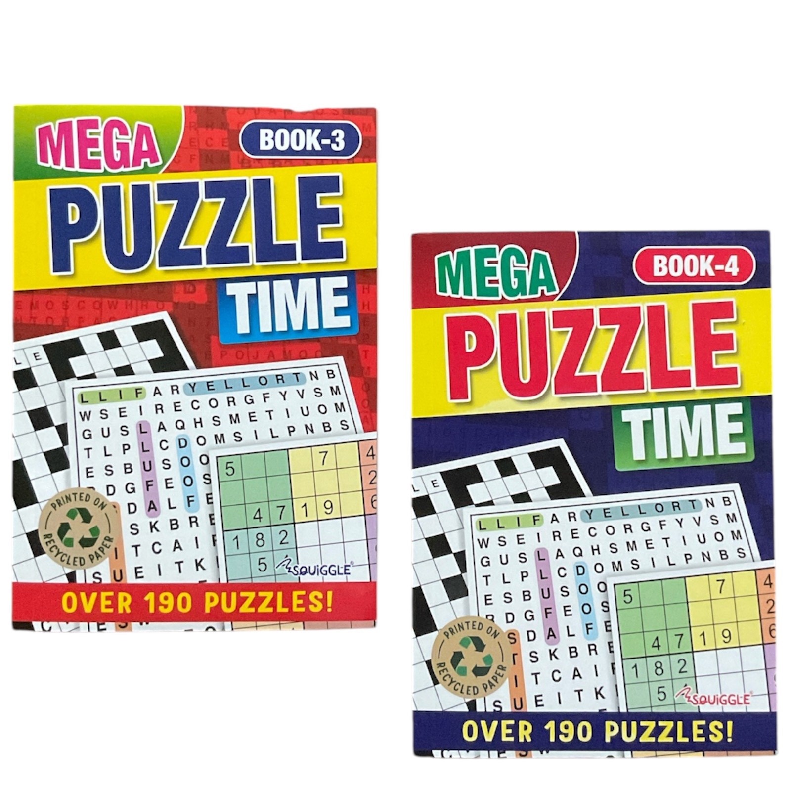2 x Crossword Puzzle Book Books Mega 380 Powerful Puzzles Brain Activity A5 Page