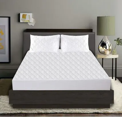 Quilted Mattress Protector (Waterproof) - Cot / White