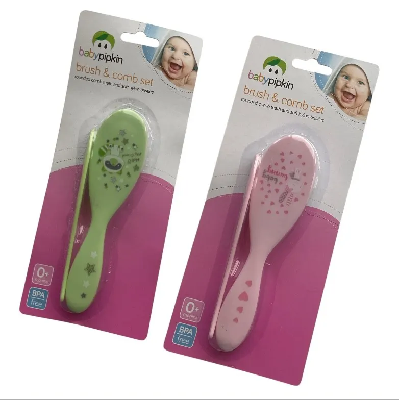 Baby Hair Brush & Comb Set – Soft Bristles (Random Colour)