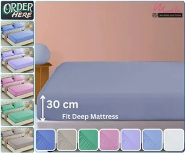 Microfabric Fitted Sheet (Plain) - Double / Green