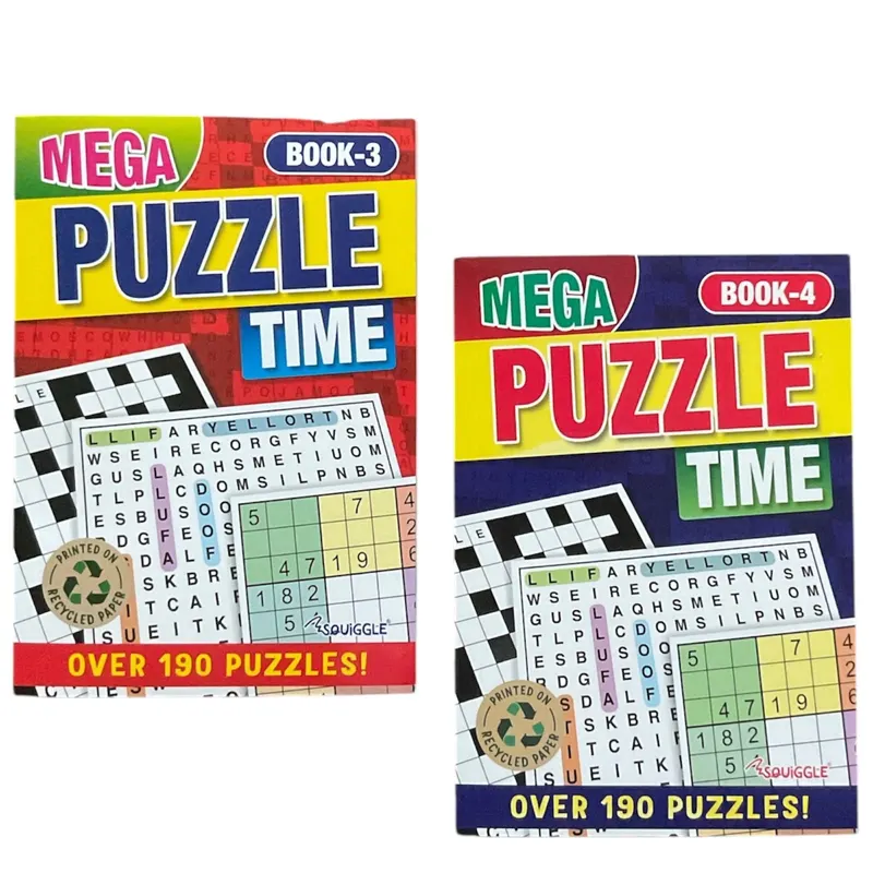 2 x Crossword Puzzle Book Books Mega 380 Powerful Puzzles Brain Activity A5 Page