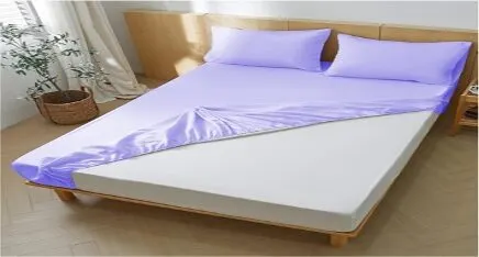 Stripe Fitted Sheet - Double / Blue