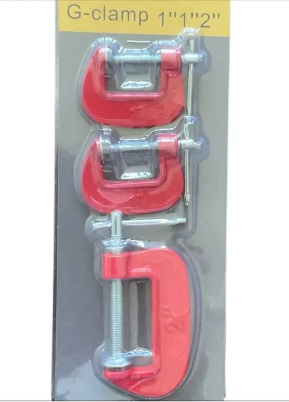 3Pc G CLAMP SET HEAVY DUTY VICE WOOD METAL DIY WELDING WORK 1” 1” 2”