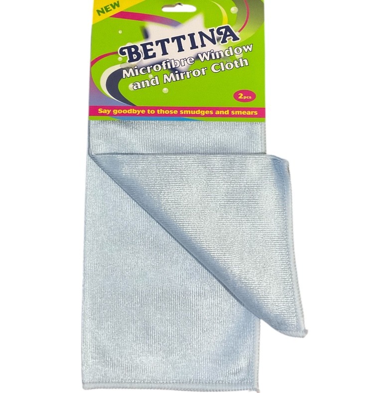 2pc Bettina Microfibre Window & Mirror Cloths