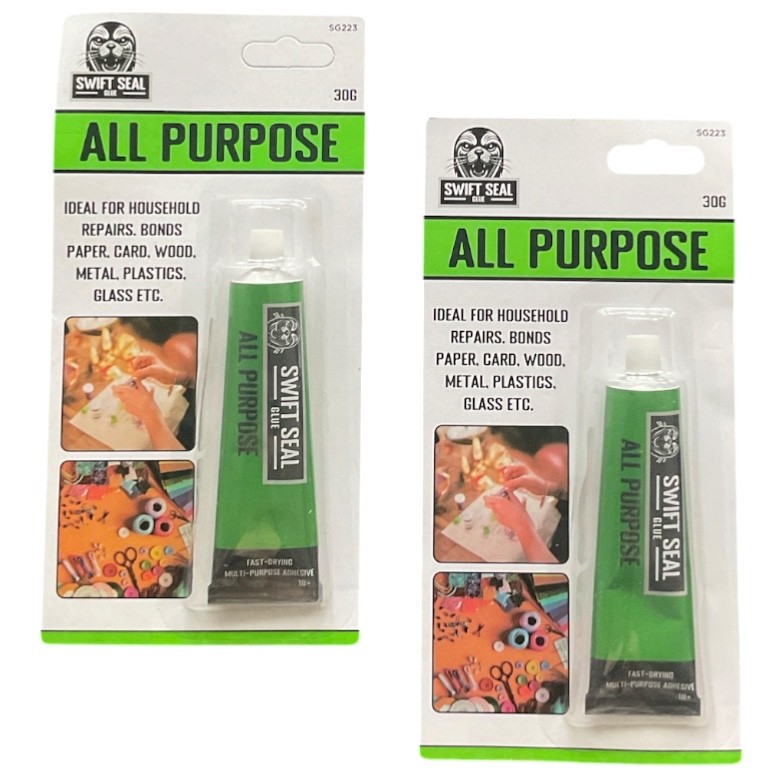 2Pc All Purpose Clear Glue Adhesives DIY Craft Repair Wood Fast-Drying 30 ml