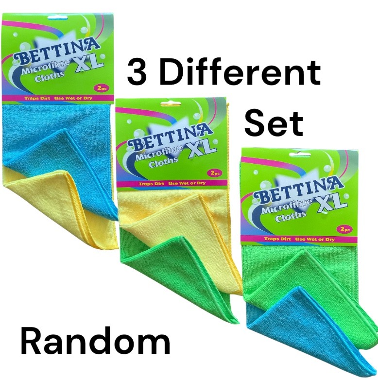 2pc Bettina XL Microfibre Cloths (Random Colours)