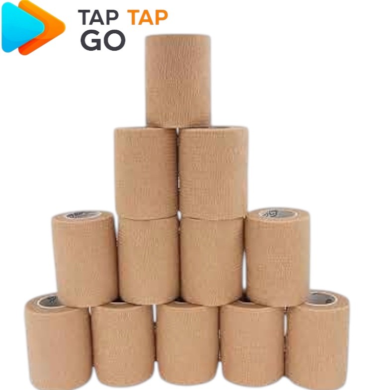 12 Rolls Self-Adhesive Non-Woven Bandage 3" x 5 Yards