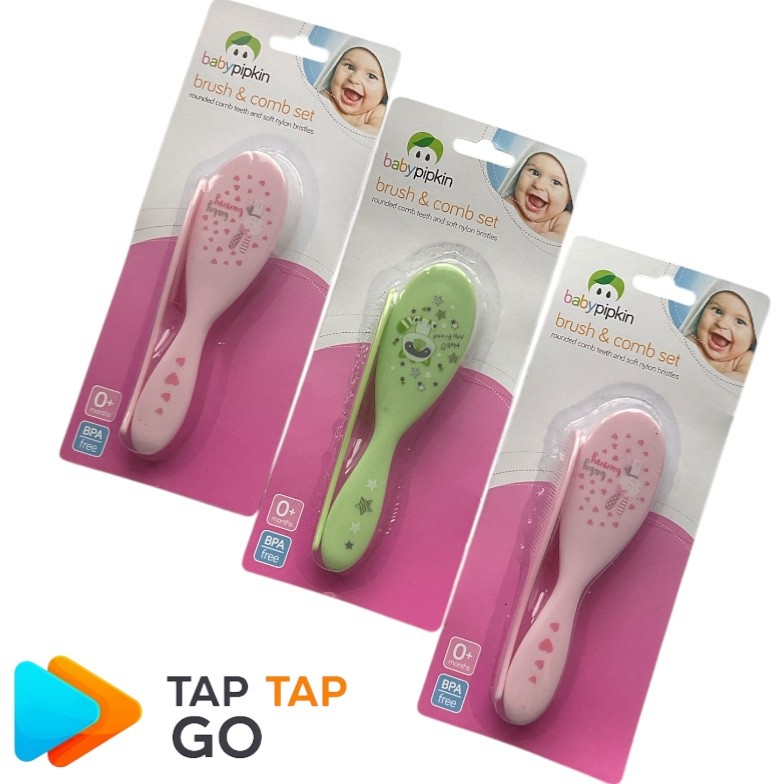 Baby Hair Brush & Comb Set – Soft Bristles (Random Colour)