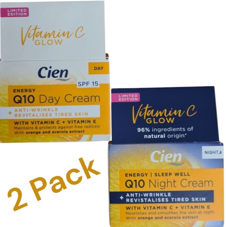 Cien Vitamin C & E Glow Energising Anti Wrinkle Day Cream SPF 15 & Night cream