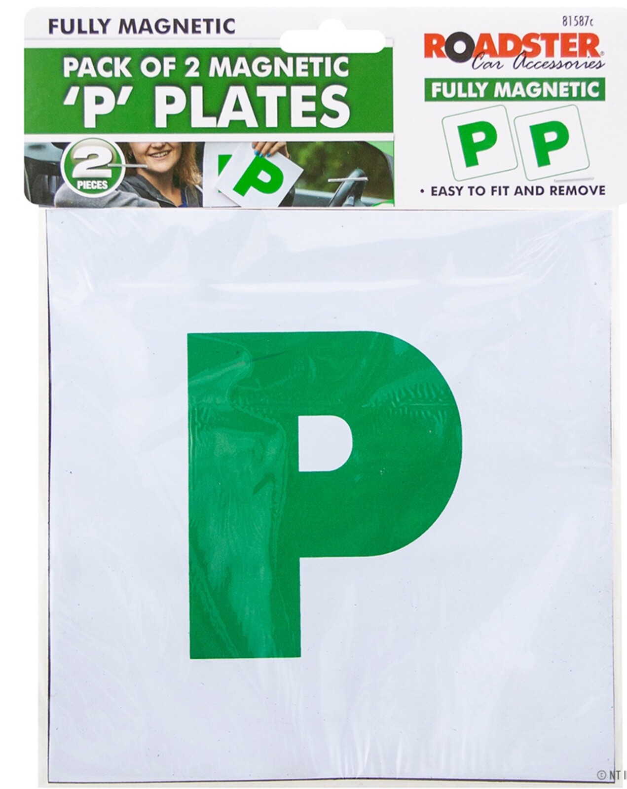 2 X P Green  Magnetic Learner Driver P Plates Just Passed Pass New Driver