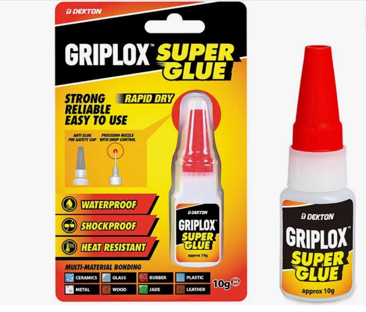 Super Glue Strong Multi-Surface Instant Adhesive Metal, Plastic, Wood Waterproof