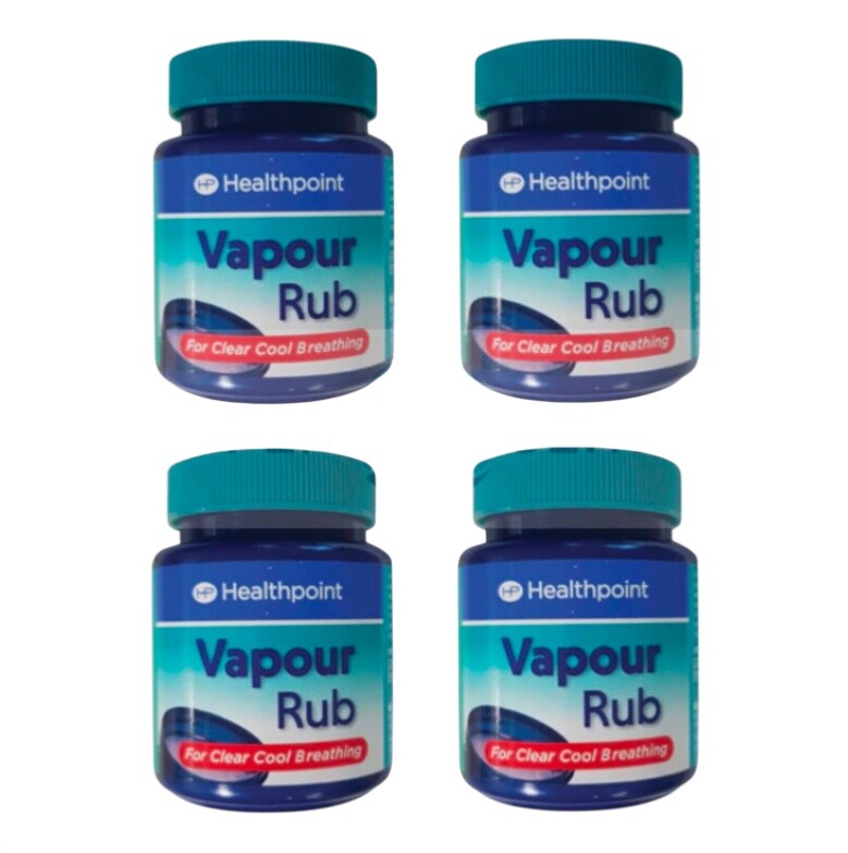 4x Healthpoint Vapour Rub -For Clear Cool Breathing | Menthol | Eucalyptus -100g