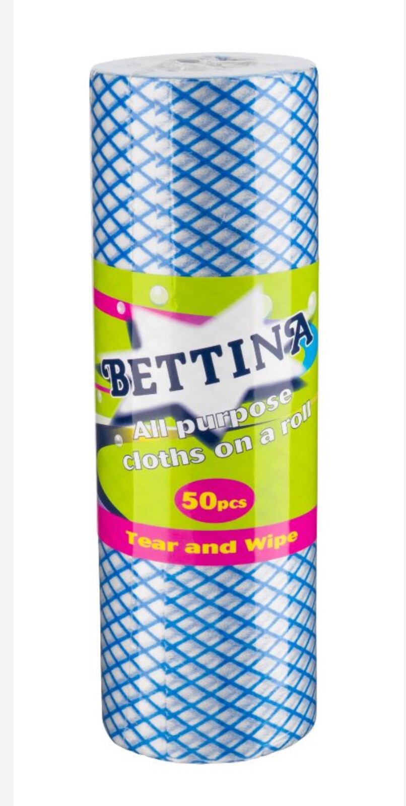 50 Pc Bettina Super Absorbent  All Purpose - Tear & Wipe Cloths Roll