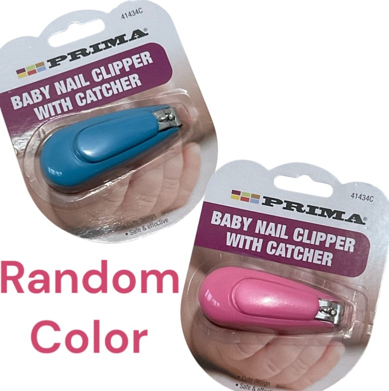 BABY NAIL CLIPPER WITH CATCHER EASY GRIP SAFE CUTTING Random Colour
