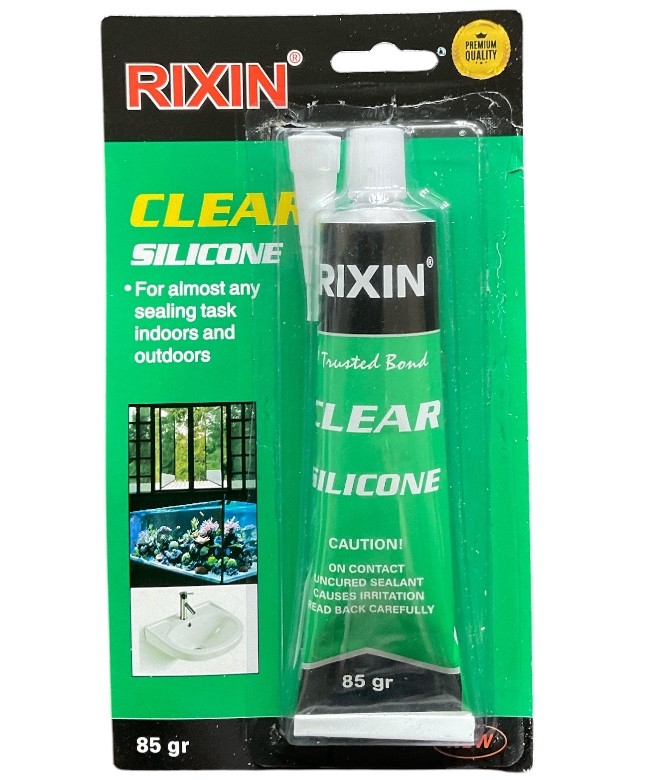 Clear Silicone Adhesive Uncured Sealant Any Sealing Task No Cracks DIY 85g