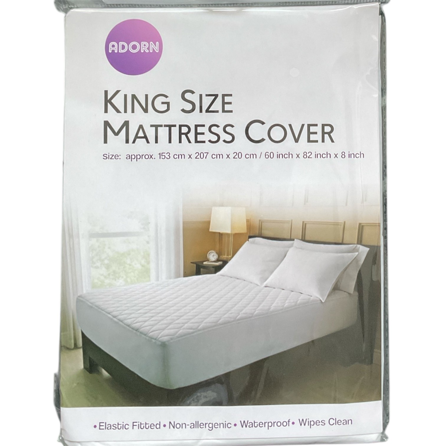 KING WATERPROOF MATTRESS PROTECTOR COVER MACHINE WASHABLE NON-ALLERGENIC